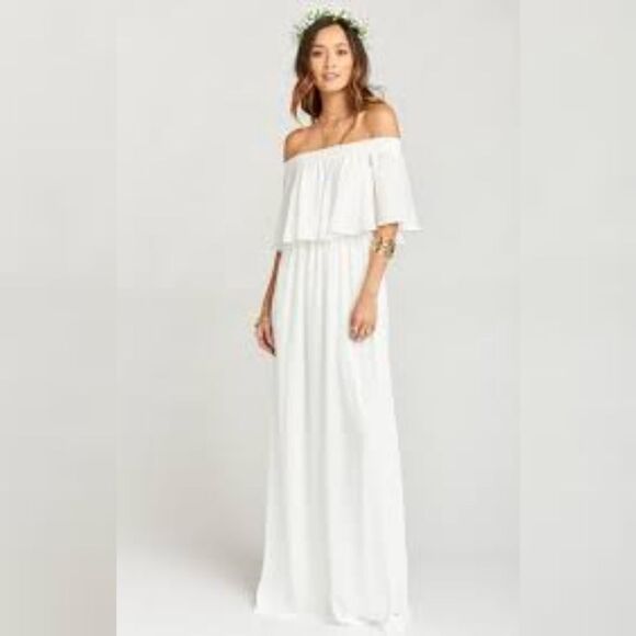 Show Me Your Mumu Hacienda White Maxi Dress Women' - Picture 1 of 9